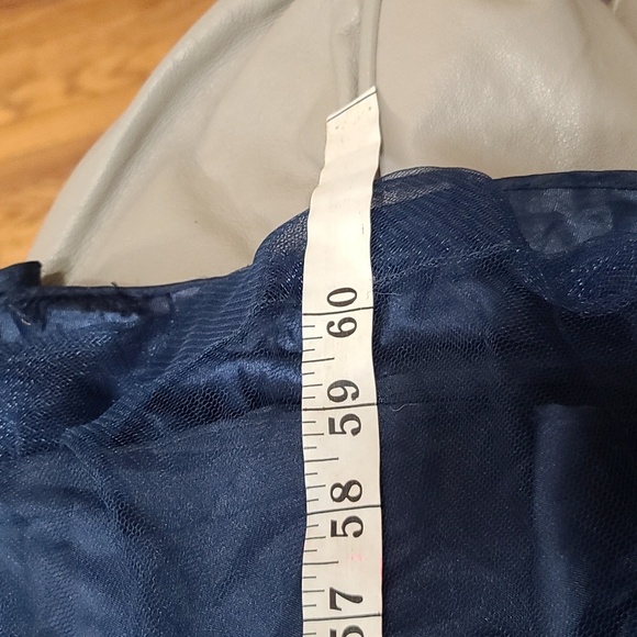 TLC Say Yes To The Prom Dress Navy Beaded Layered Tulle Lined Sz 7/8 GUC *READ* - Picture 14 of 14